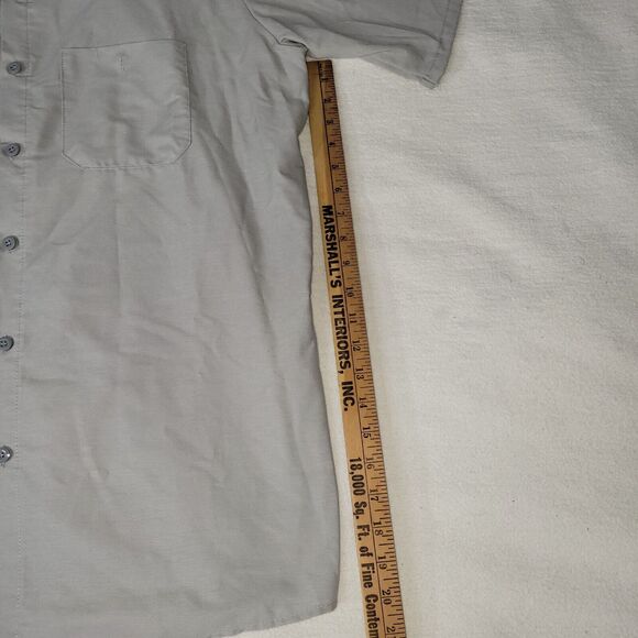Red Kap Shirt Mens Sz L Gray Industrial Work Shirt Short Sleeve SP24LA5 Workwear - Picture 9 of 16